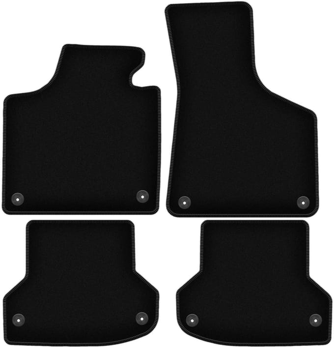 BASIC zwarte veloursmatten voor: Audi A3 8P hatchback, sportback, cabrio (2003-2011)