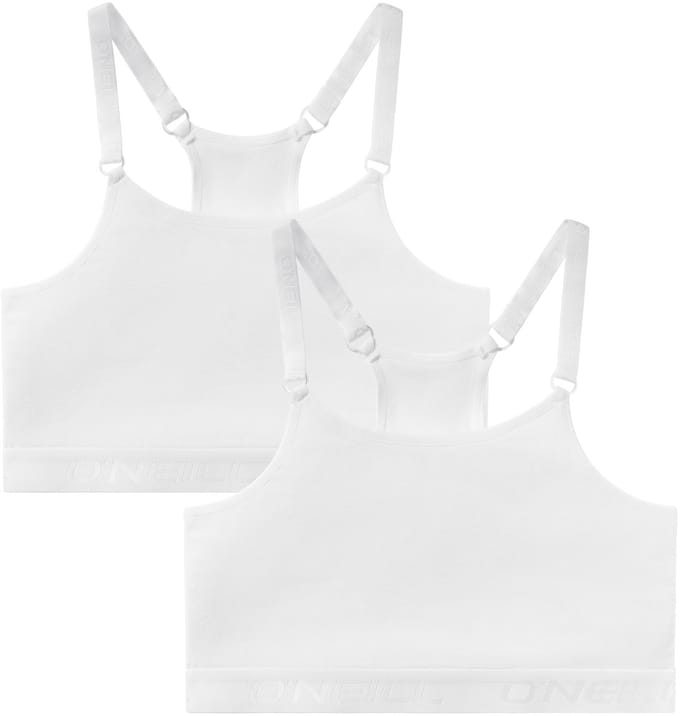 O'Neill Dames Short Top Bralette 2-Pack Effen Wit - Maat M
