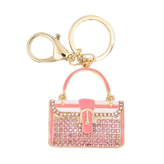 Mode Kleine Tas vorm Legering Plating Dames Sleutelhanger Sieraden Cadeau (CHY-5287 Zwart) beige