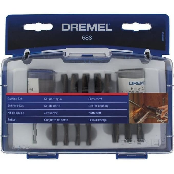 Coffret 69 accessoires DREMEL 688 - Assortiment de 68 disques a tronçonner dans un coffret pratique