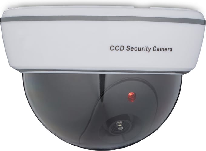dummy dome camera - knipperende led - binnen - buiten - nep beveiligingscamera