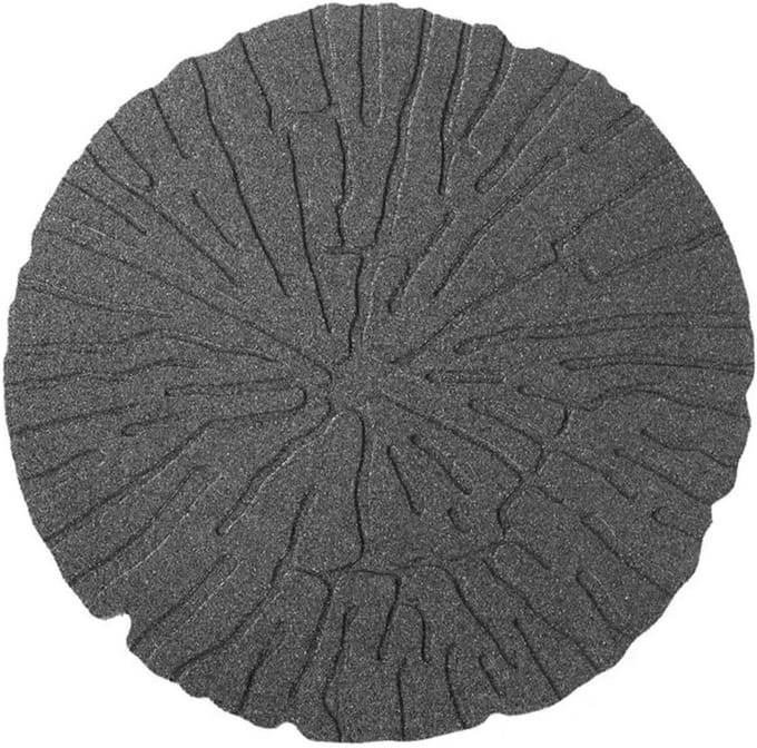 Tuinpad Stenen - Loopstenen - Tuinpad Aanleggen - Gerecycled Rubber - 46 cm Diameter - Grijs