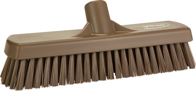 Vikan Schrobber 706066 - 30cm - Hard - Bruin - Geschikt voor alle harde vloeren