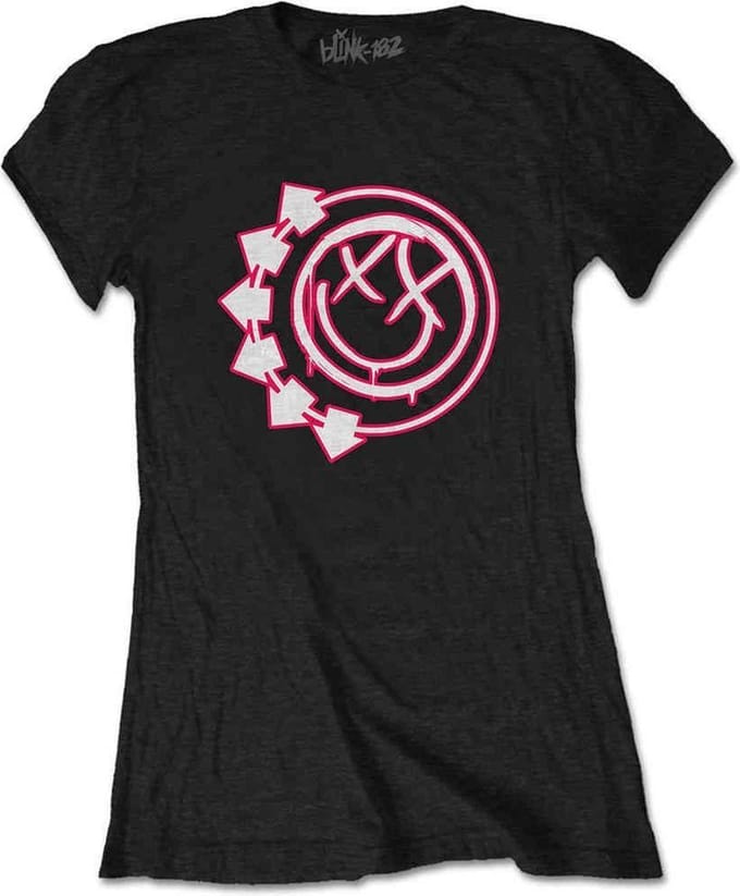 Blink182 - Six Arrow Smile Dames T-shirt - M - Zwart