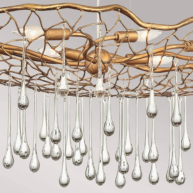 Lisa McDennon by Hinkley LED Hanglamp Laguna | 8X E14 Max 40W | Dimbaar | Burnished Gold