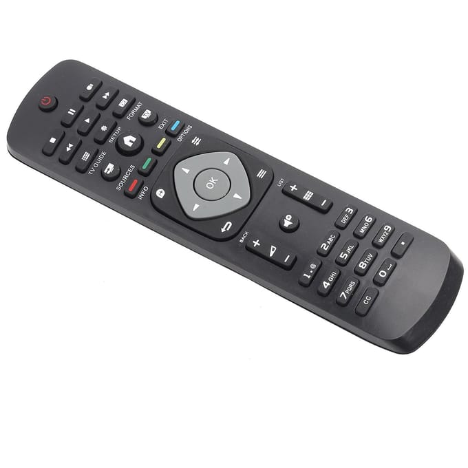Télécommande universelle de remplacement pour téléviseur LCD LED Philips gray
