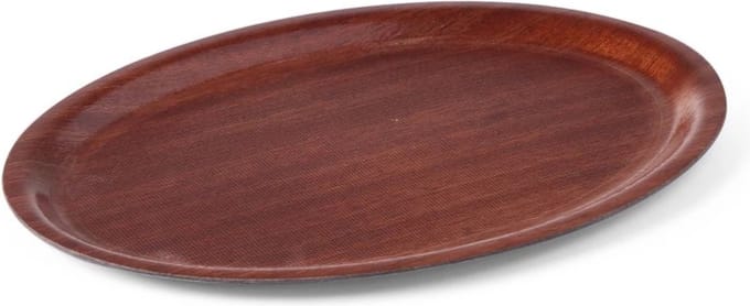 HENDI Ovaal dienblad – antislip – mahonie – 290x210 mm