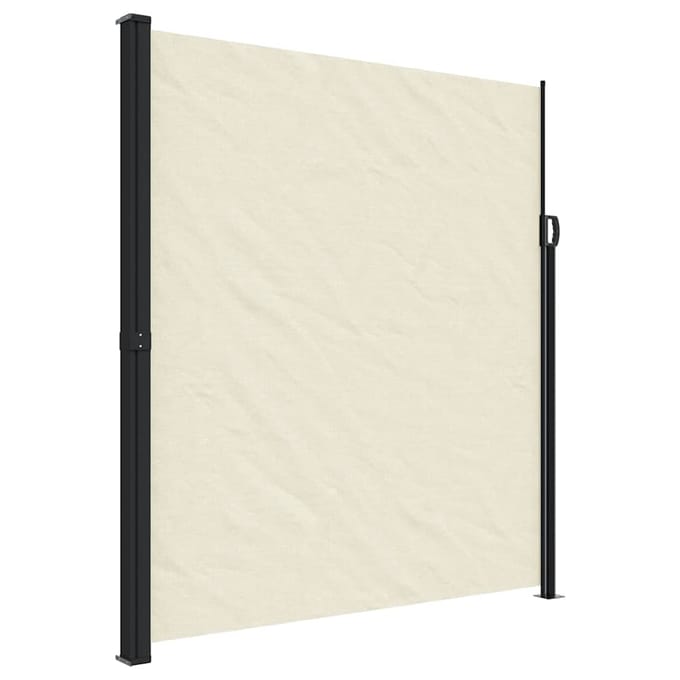 vidaXL - Windscherm - uittrekbaar - 220x600 - cm - crèmekleurig