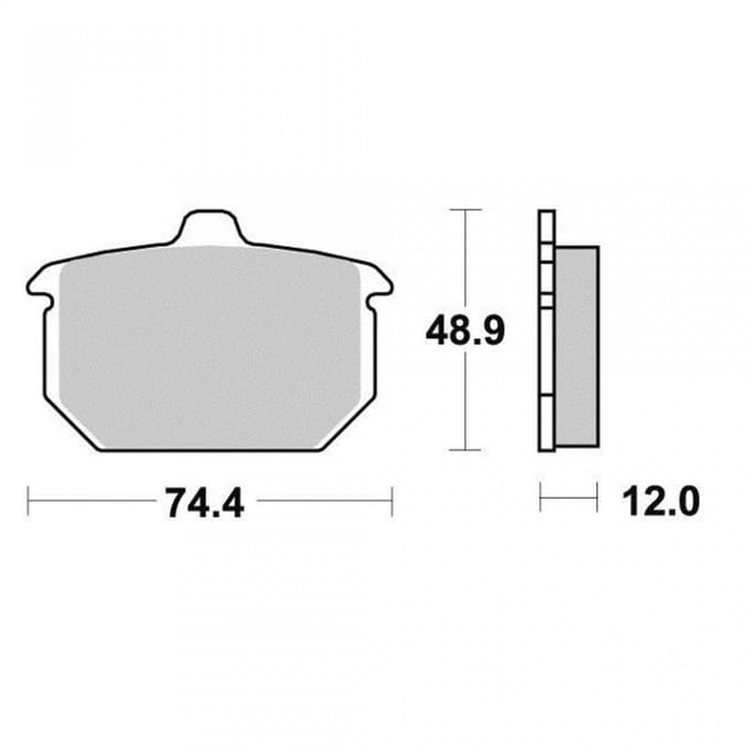 Remblokken Vesrah voor Motor Harley Davidson 1000 XLS 1982 tot 1985 achteraan Nieuw