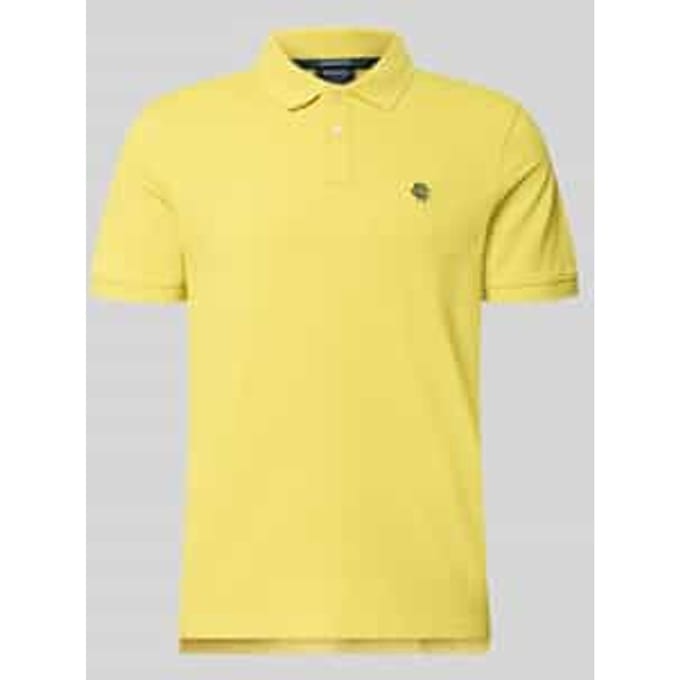 regular fit poloshirt met labelstitching
