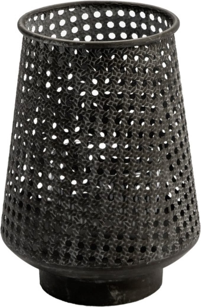 Home Society Windlicht Hurricane Morreta  Zwart  Metaal  29cm