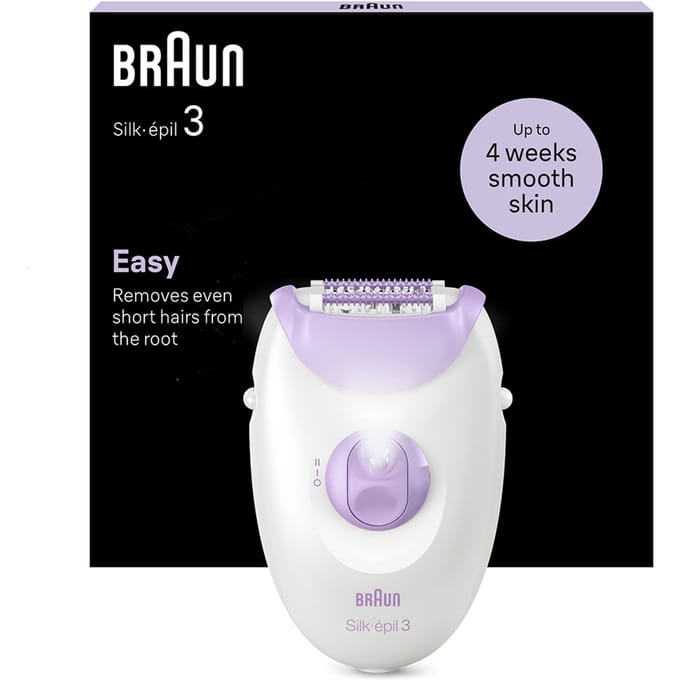 Braun Silk-epil 3-000 Epilator Wit/violet