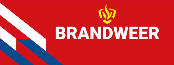 Brandweer auto sticker 200 x 75 mm