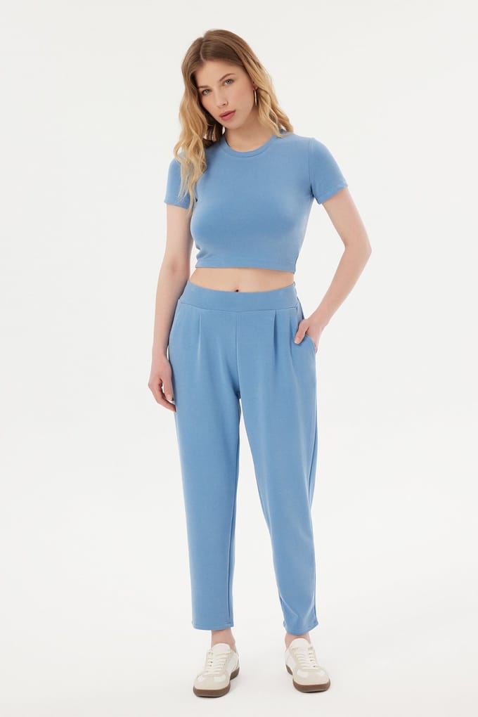 Ronde Hals Basis Crop Top
