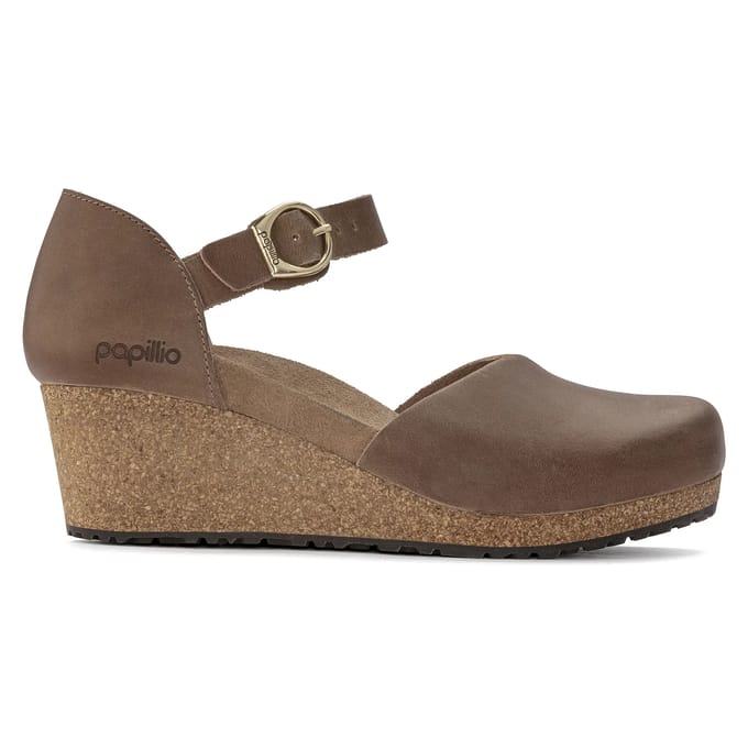 Dames sleehakken Papillio Mary Ring-Buckle Natural Leather