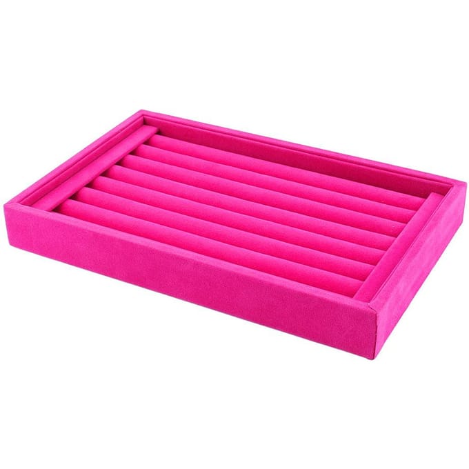 Boîte de rangement pour bagues, bijoux, pinces à cravate, boucles d'oreilles pink