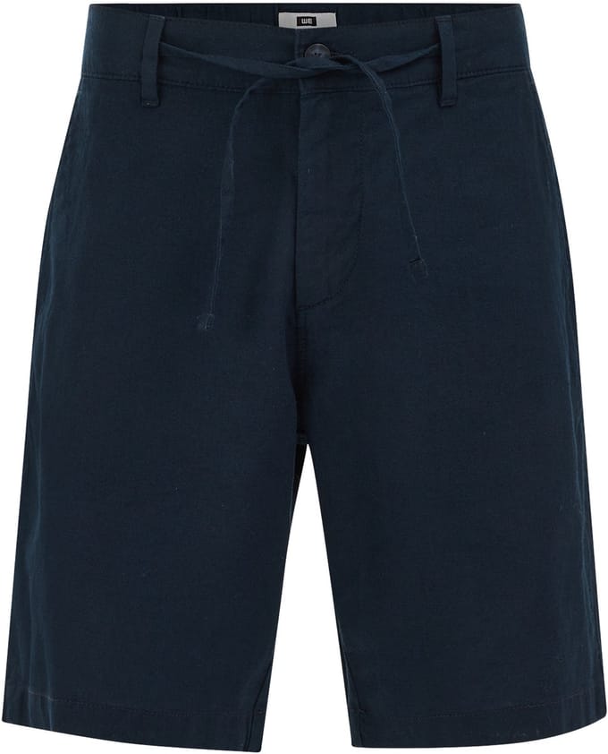 WE Fashion Heren relaxed fit comfort short van linnenmix