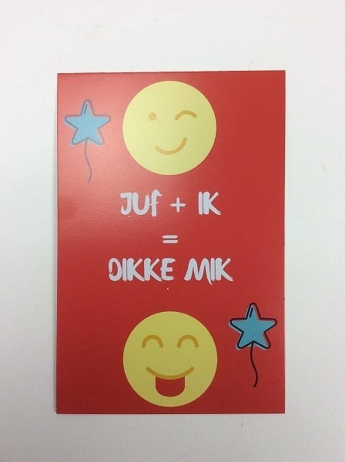 Postkaart cm Juf=Ik