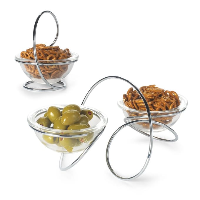 Black&Blum - Loop Serveerschaal - Single - 15x12.5x15 cm - Zilverkleurig