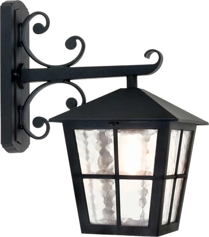 Elstead Lighting LED Wand Buitenlamp Canterbury | 1X E27 Max 60W | Dimbaar | Black