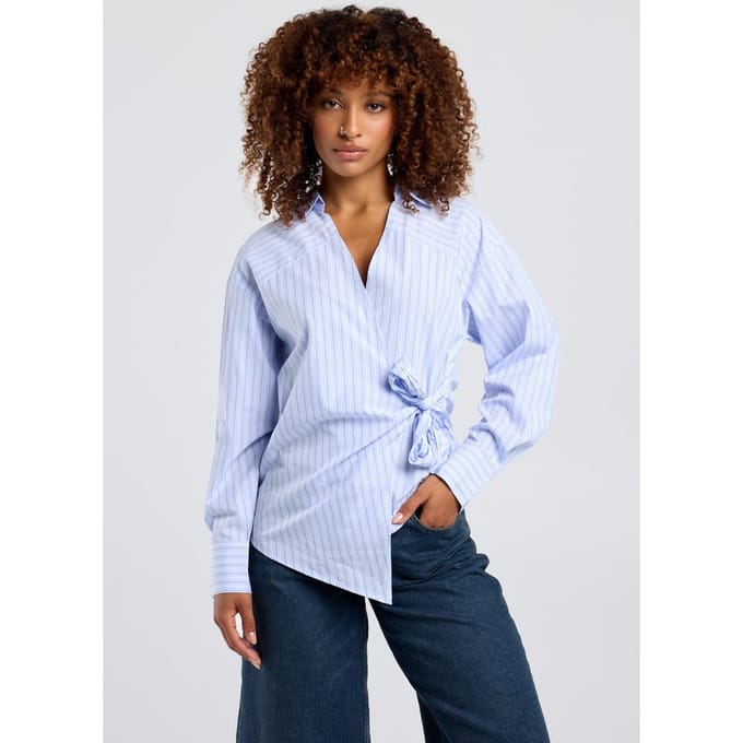 America Today Brianne Blue/white Größe: XS | Longsleeves Outlet | Damen | Blau