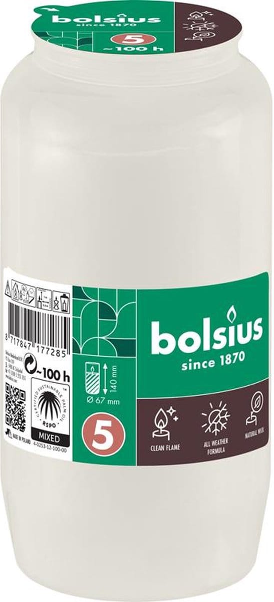 Bolsius Graflicht Compo nr.5 wit