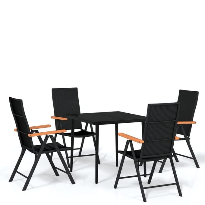 vidaXL - 5-delige - Tuinset - zwart