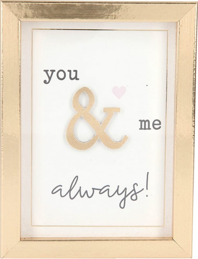 Fotolijst met compliment you & me always!