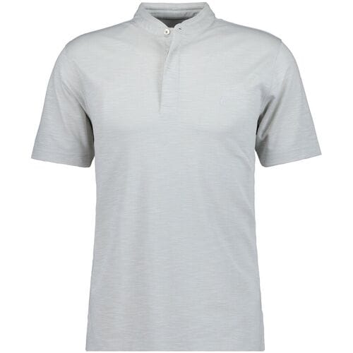 Ragman Polo Soft Knit Flame Design Stand Up Collar Ecru / male