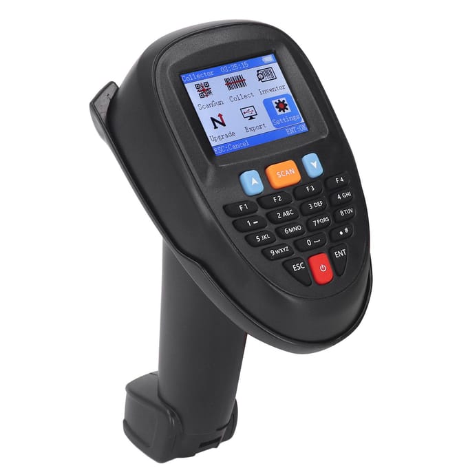 Draadloze Barcode Scanner 2.4GHZ Scanherkenning USB Handheld 1D Barcode Lezer met Oplaadstation black