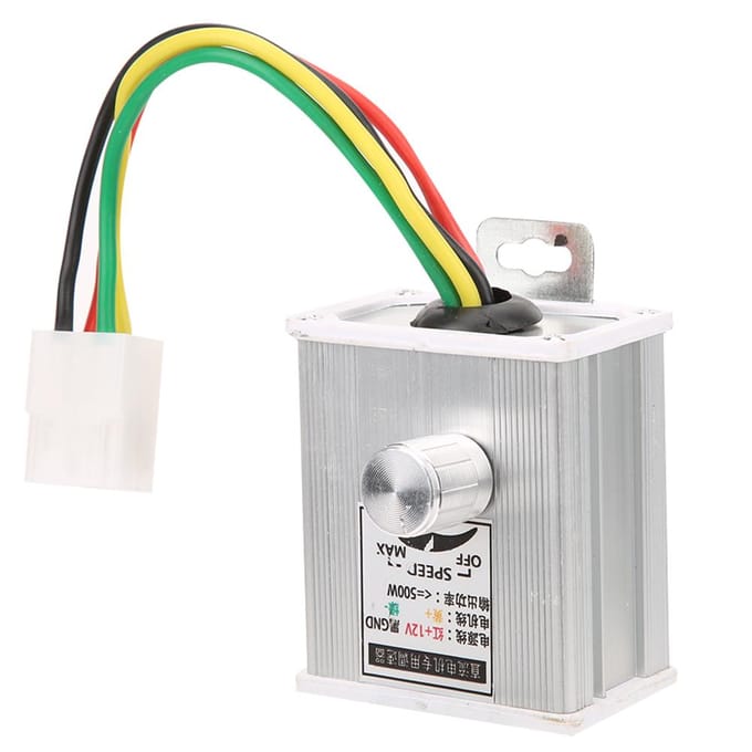 Metaal 12V 500W Hoge Kwaliteit Gelijkstroommotor met Toerenregelaar Stabiele Prestaties
