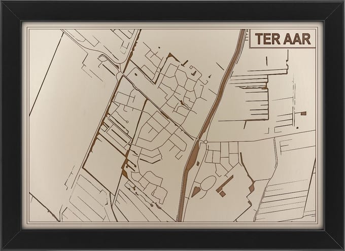 Houten stadskaart van Ter Aar