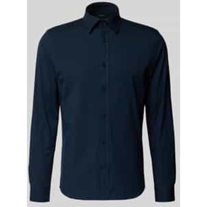 Slim fit vrijetijdsoverhemd met kentkraag, model 'trostol'