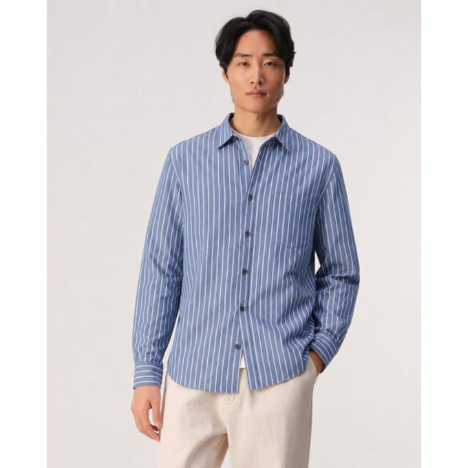 J.C. Rags Casual overhemd sky captain streep