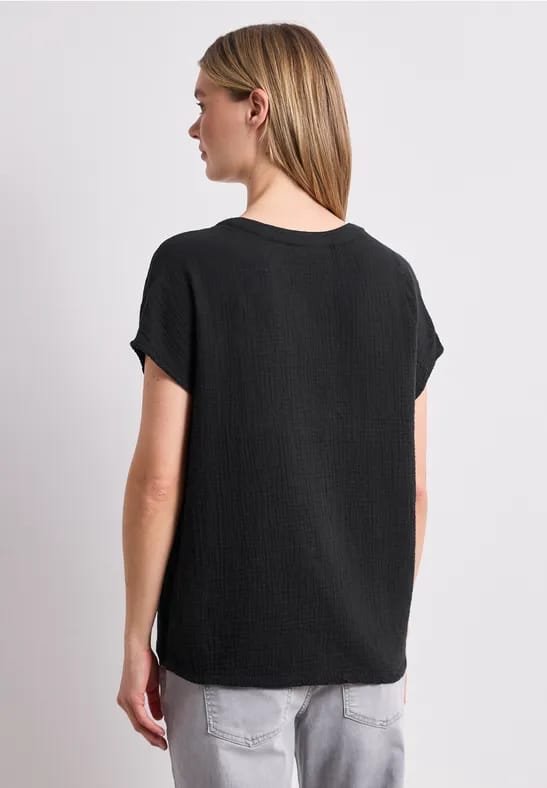 Blouse shirt van mousseline