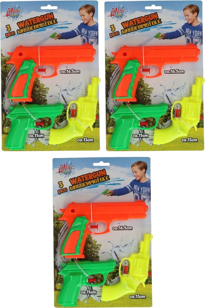 Waterpistool/waterpistolen setje 3 stuks