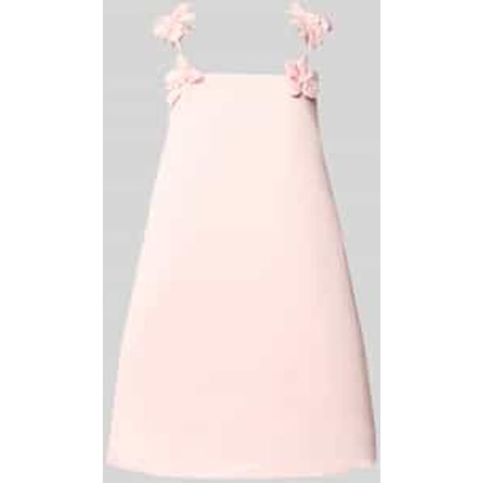 cocktailjurk met florale applicaties model 'DOUCE'