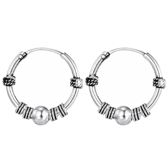 Fako Bijoux® - Bali Oorringen - Cleo - 15mm - Zilverkleurig
