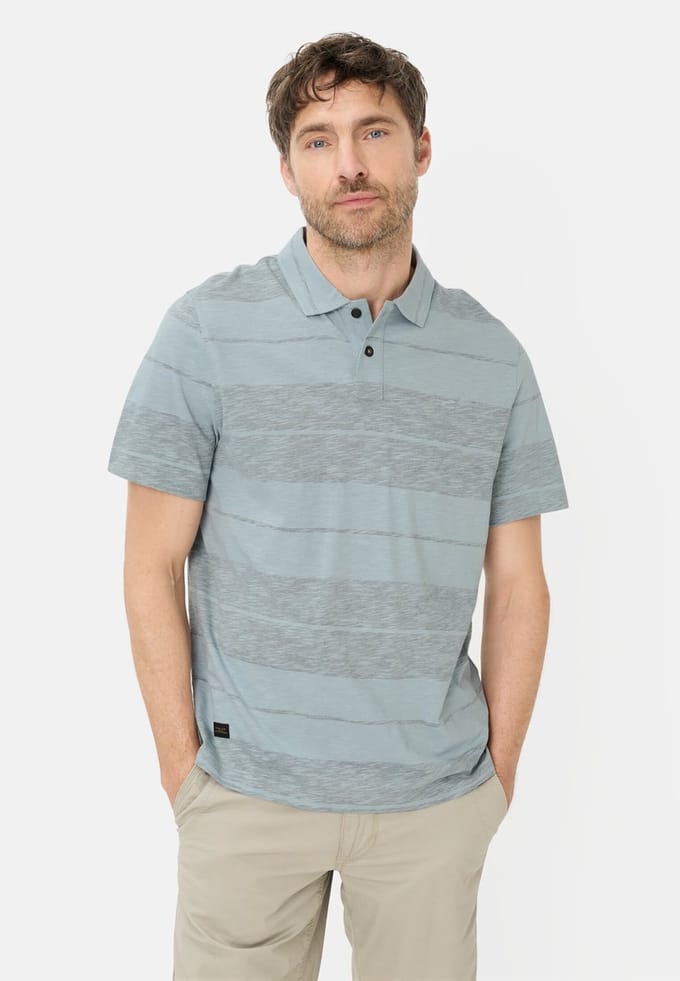 camel active Poloshirt van puur katoen - Maat - Stormblauwmenswear-L