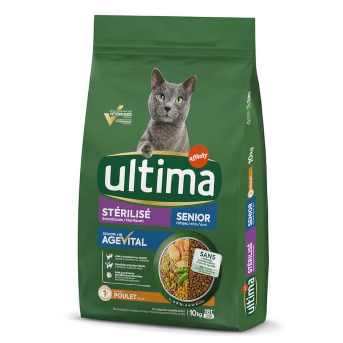 2x10kg Ultima Cat Sterilized Senior Kattenvoer