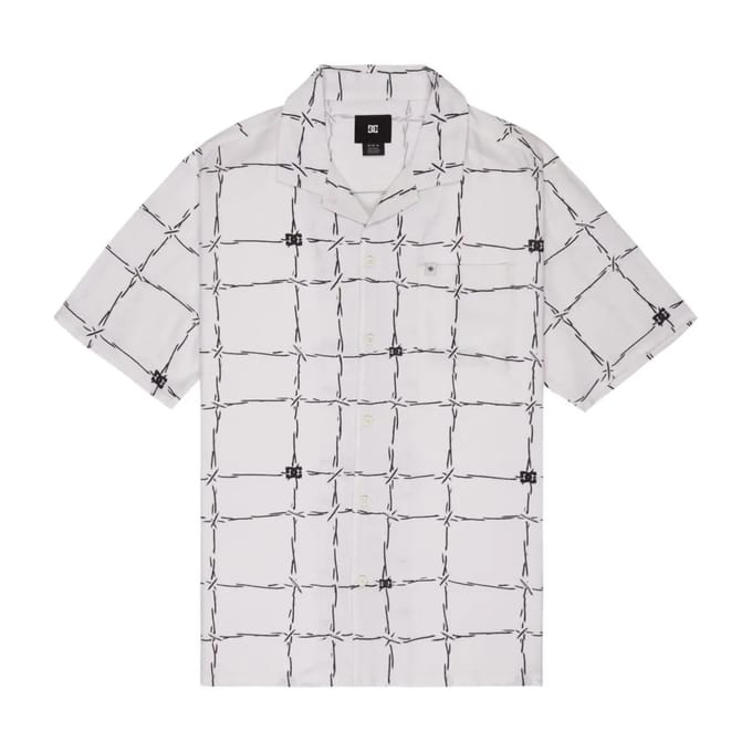 Dc Shoes Wired Resort Overhemd Met Korte Mouwen Wit L Man