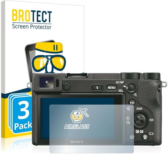 Screenprotector 3 Stuks voor Sony Alpha 6500 Beschermglas transparant