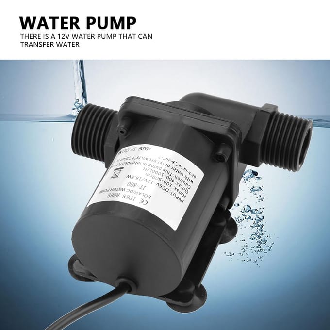 Mini DC Borstelloze Waterpomp voor Kleine Visvijver 12V 40 graden Celsius ~100 graden Celsius