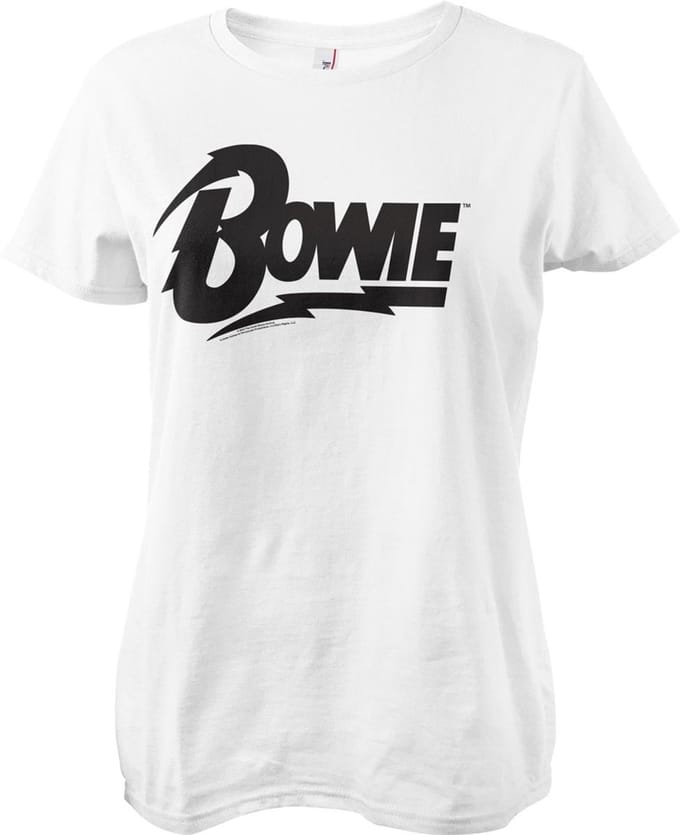 David Bowie Dames-T-shirt met logo, Girly-stijl PS-5-DBO009-H52-5
