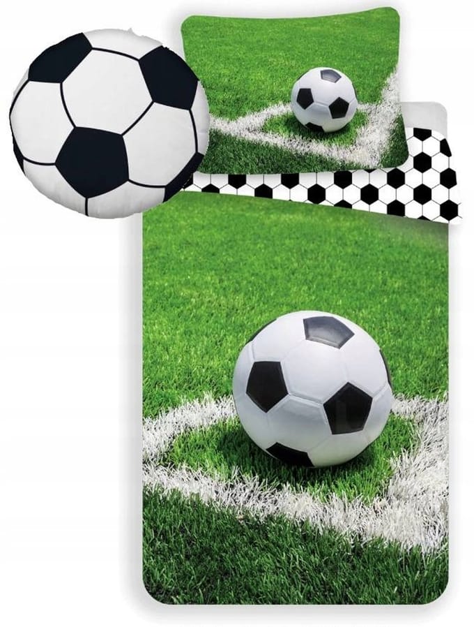 Kinderbeddengoed 140x200cm Katoen Voetbal 3D Kussen