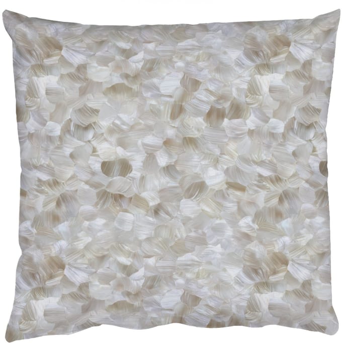 Sierkussens - Kussentjes Woonkamer - 50x50 cm - Wit - Penseelstreken - Reliëfeffect