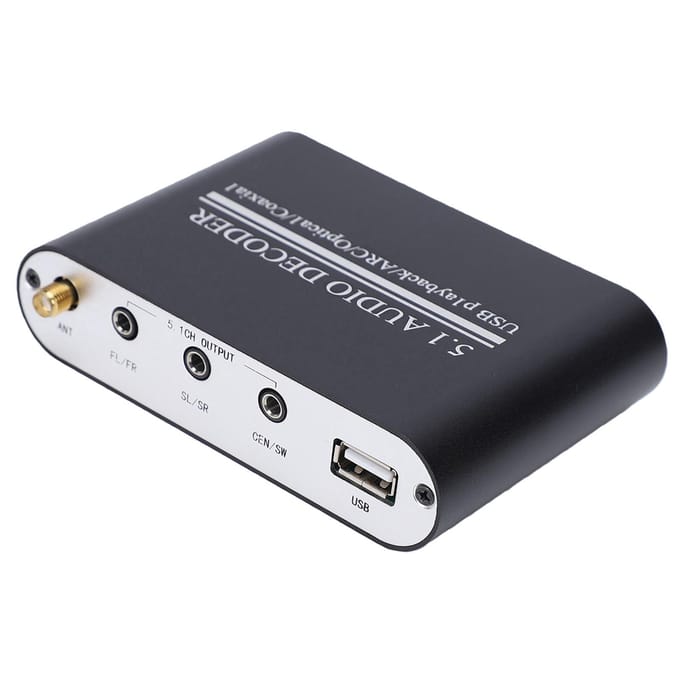 Décodeur Son 5.1 Décodage Son HiFi Bluetooth USB ARC Optique Coaxial Convertisseur Son pour Film Musique Jeu Prise US