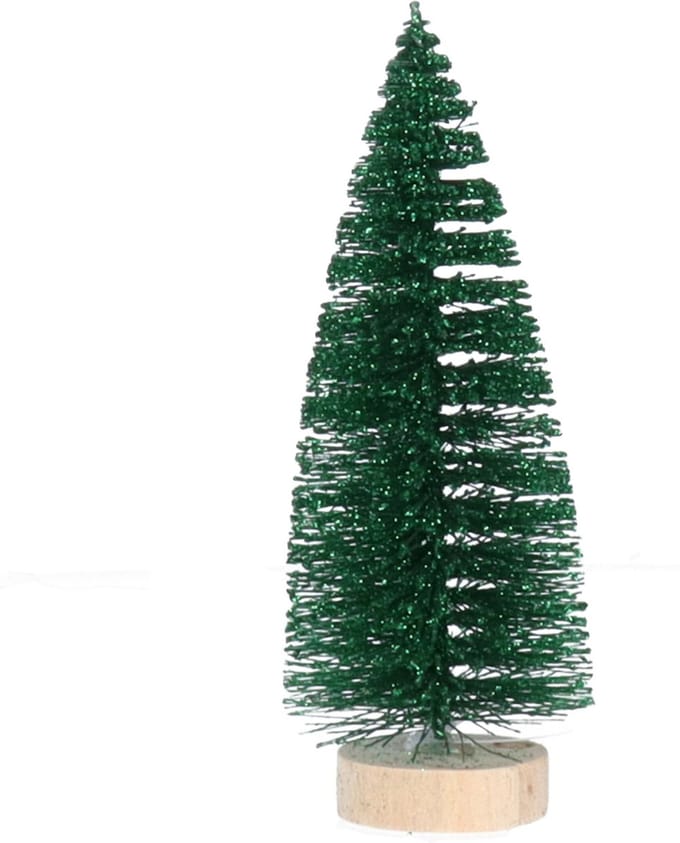 Groen Glitter Kerstboompje 15 cm - House of Seasons