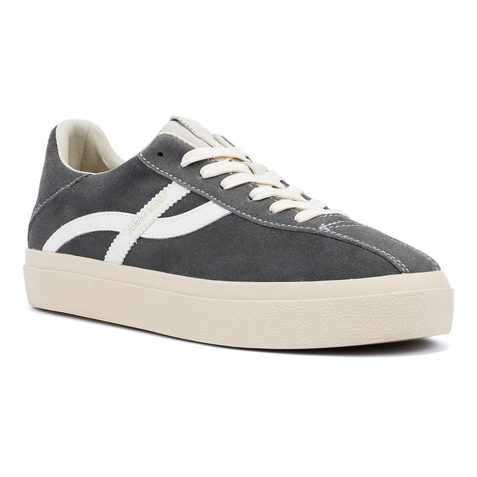 Pompeii Dart Heren Sneakers Van Suède In Het Grijs