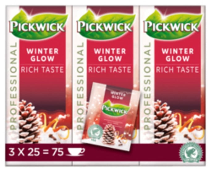 Thee pickwick winterglow 25x2 gr met envelop | 3 stuks